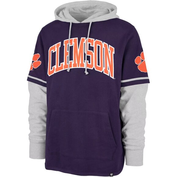 ’47 Other - Clemson Tigers Men's '47 Trifecta Shortstop Pullover Hoodie Size Large NCAA